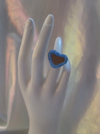Image 4 of Light Blue Deco Cream rings