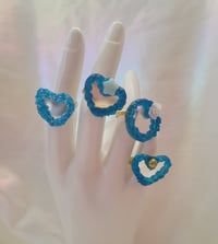 Image 1 of Ocean Blue Deco Glitter Gel rings