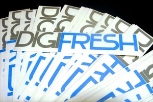 Image of DigiFresh Decal - Gray/"Fresh"Blue 