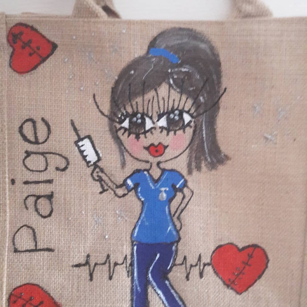 Personalised nurse jute discount bags