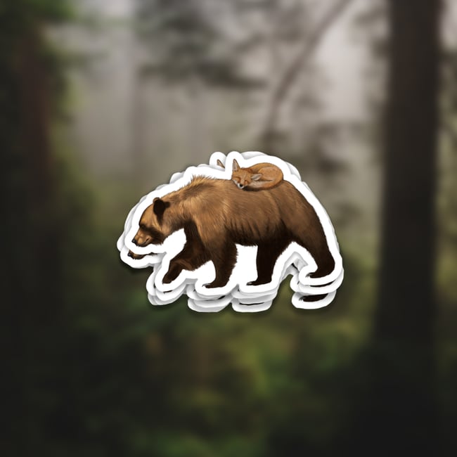 Bear and Fox Sticker
