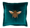 Layla Embroidered Cushion - Teal