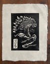 Godzilla Noir Block Print