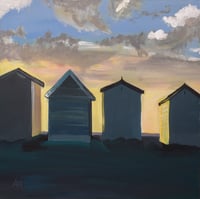 Print - Beach Huts, England