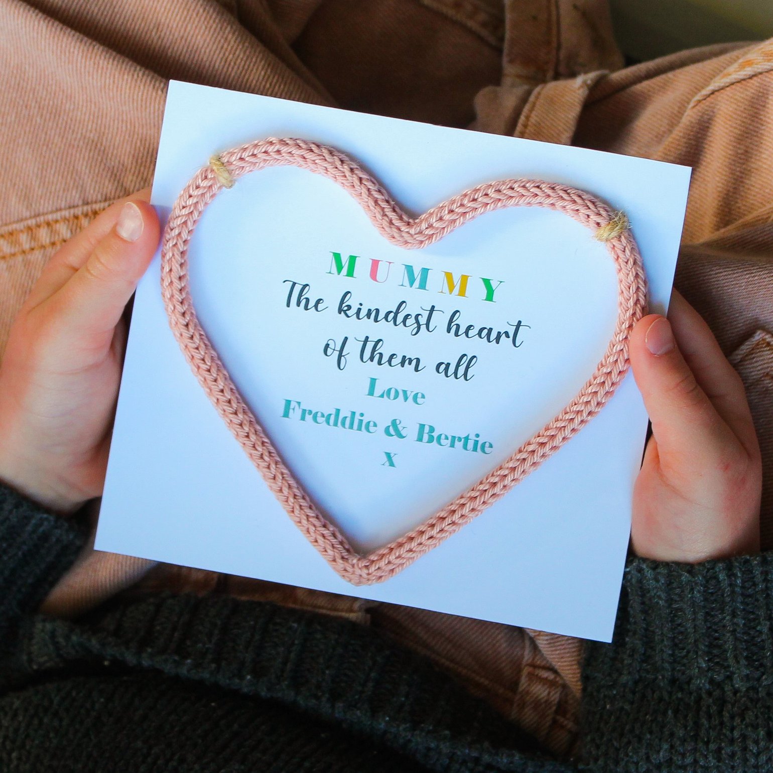 Image of Personalised Mother's Day Heart Card