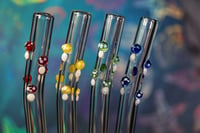 Image 2 of Sets of Mushroom Glass Drinking Straws