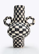 Image 1 of ONSEN CHECK VASE BLACK & WHITE