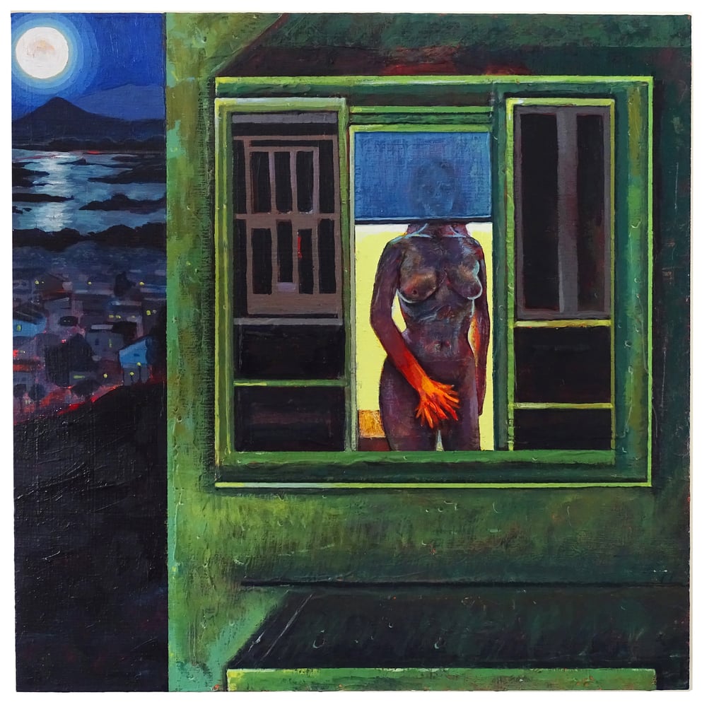 Image of Night Window - Painting