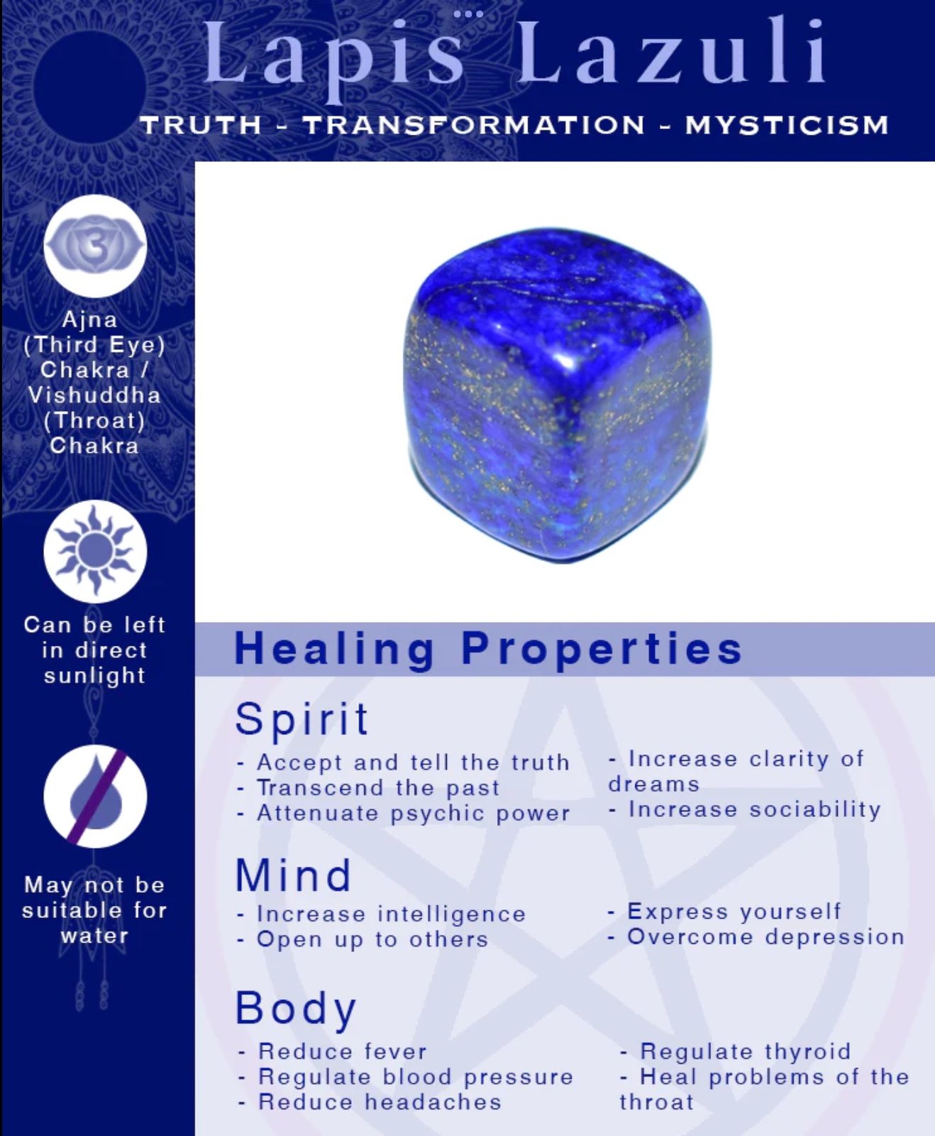 Lapis lazuli metaphysical new arrivals