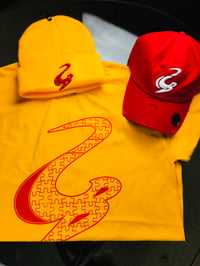 Image 3 of SB Puzzle Logo T-Shirt Gold/Red 