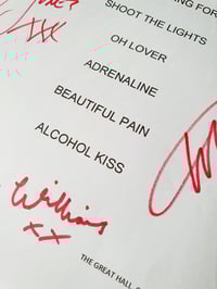 Image 5 of Signed setlist 
