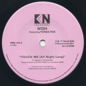Image of Touch Me (All Night Long) - 7" Vinyl