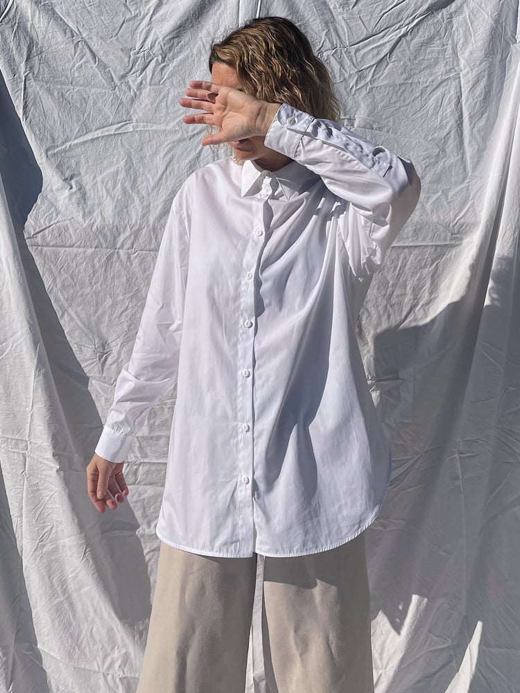 Image of NATI organic cotton white shirt IVORI