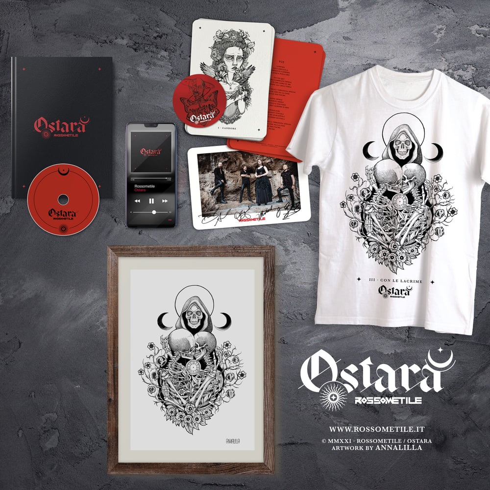 OSTARA - CD Box + T-shirt + Stampa "Con le lacrime" 