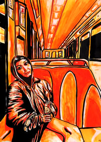 Image 1 of Leila dans le métro rétro - Original
