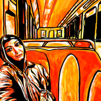 Image 3 of Leila dans le métro rétro - Original