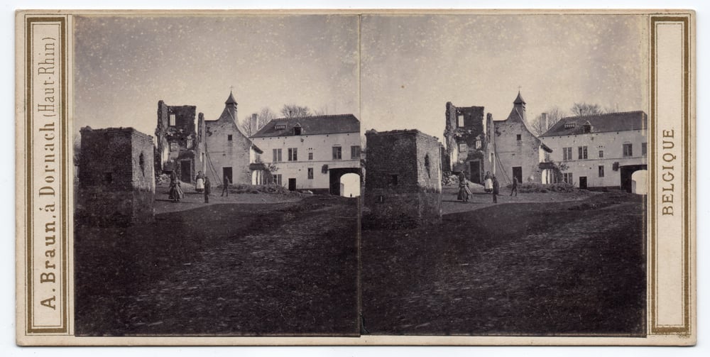 Image of Adolphe Braun: Waterloo, La Ferme de Hougoumont, ca. 1867