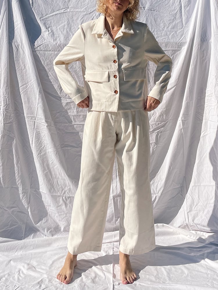Image of BELA beige pants IVORI 