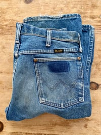 Image 1 of 80s PATCHED WRANGLER 13MZW JEANS