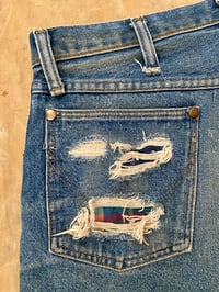 Image 5 of 80s PATCHED WRANGLER 13MZW JEANS