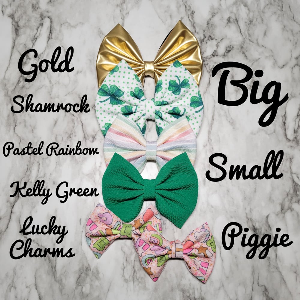 St. Patrick's Day Hair Bows 