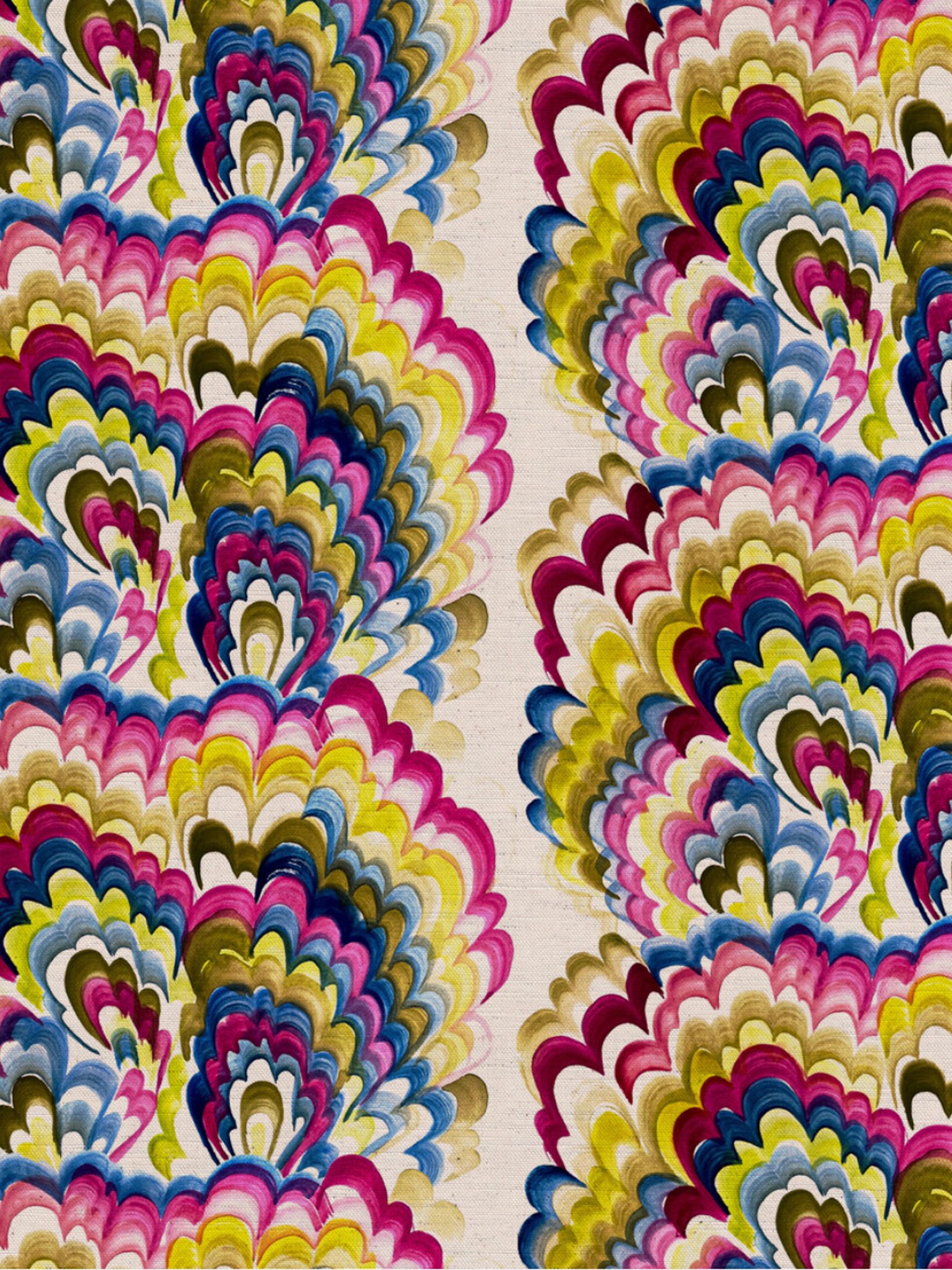 Image of Rainbow Fanfare linen by the metre