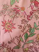 Image 1 of Late Summer Garden Linen on Pink- by the metre