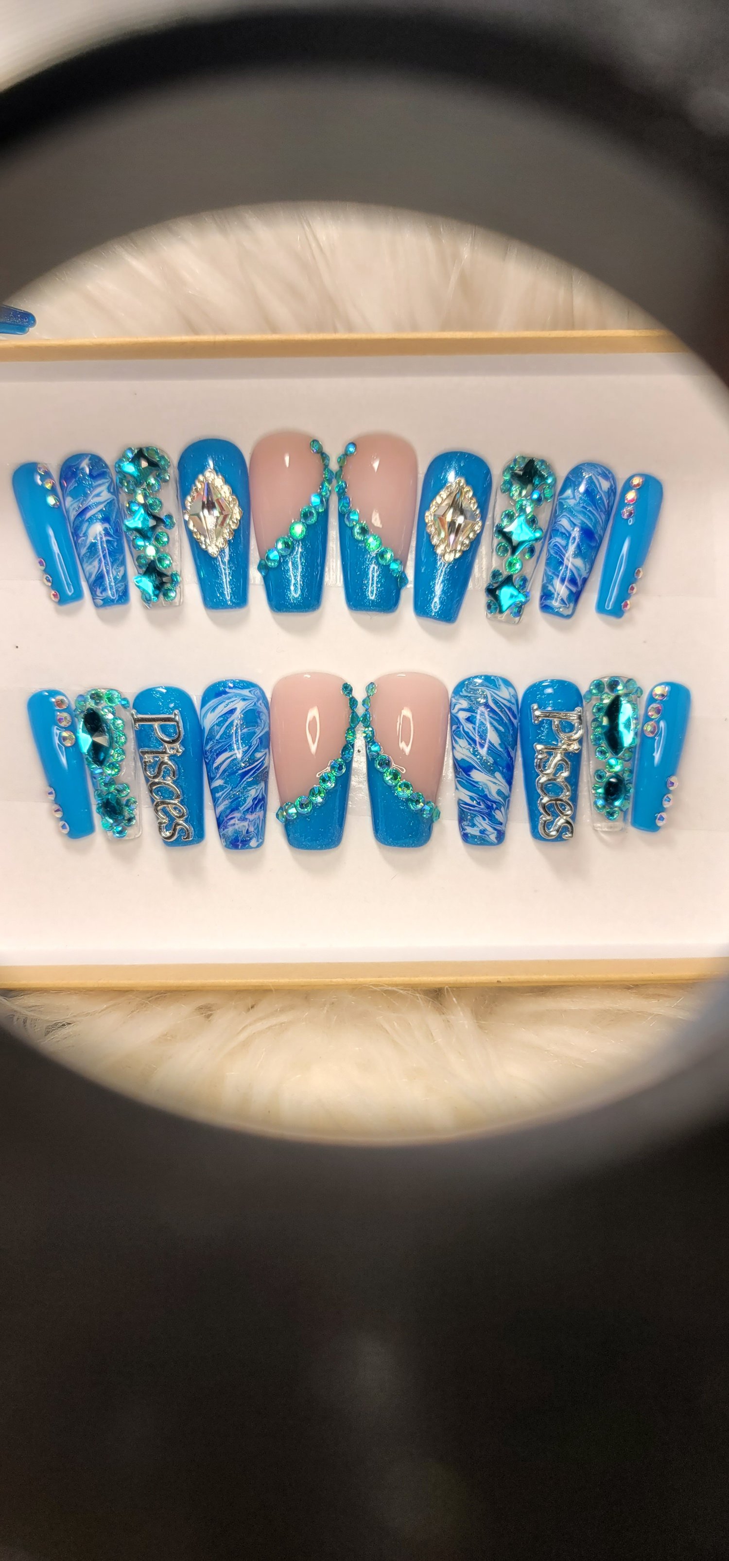 Image of Pisces birthday nails