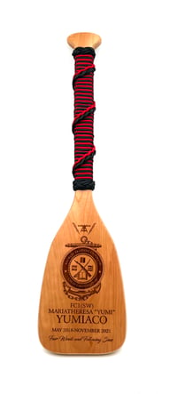 Image 3 of Paddle Oar Award Cherry Wood Laser Engraved Navy, Coast Guard, Military 
