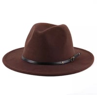 Image 5 of Fedora Hat Women Men Wide Brim 