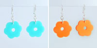 Image 3 of Colourful Seventies Flower Earrings