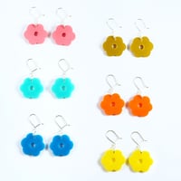 Image 1 of Colourful Seventies Flower Earrings