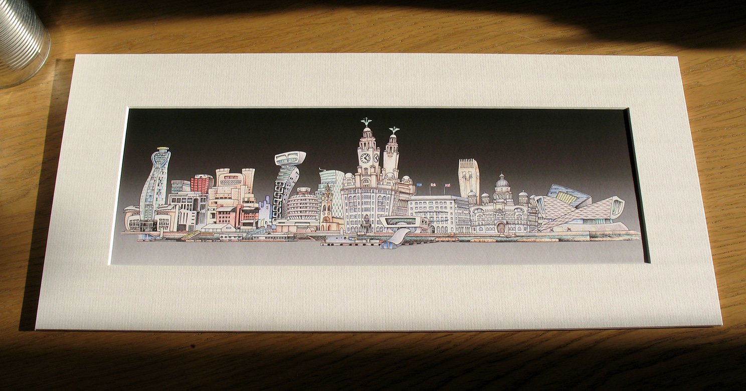 Liverpool Waterfront Art Print - Landmarks Design - Architecture - Skyline