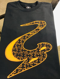 Image 1 of SB Puzzle Logo T-shirt Blk/Orange