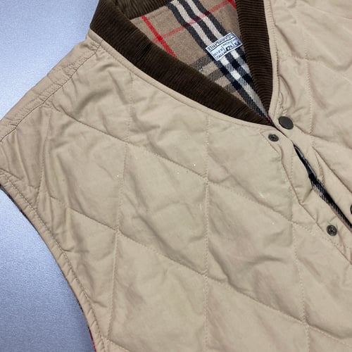 Image of 1980s Burberry button up vest, size XL