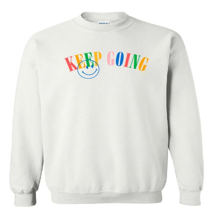 Classic Crewneck (White) | The Keep Going Campaign