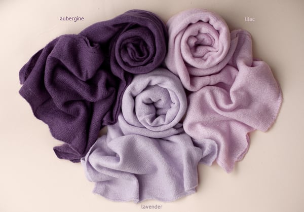 Image of Mohair Knit Wraps - lavender/lilac/aubergine
