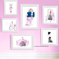 Image 5 of FASHION ILLUSTRATION ART PRINT:  I'M A BIT BOOKISH 