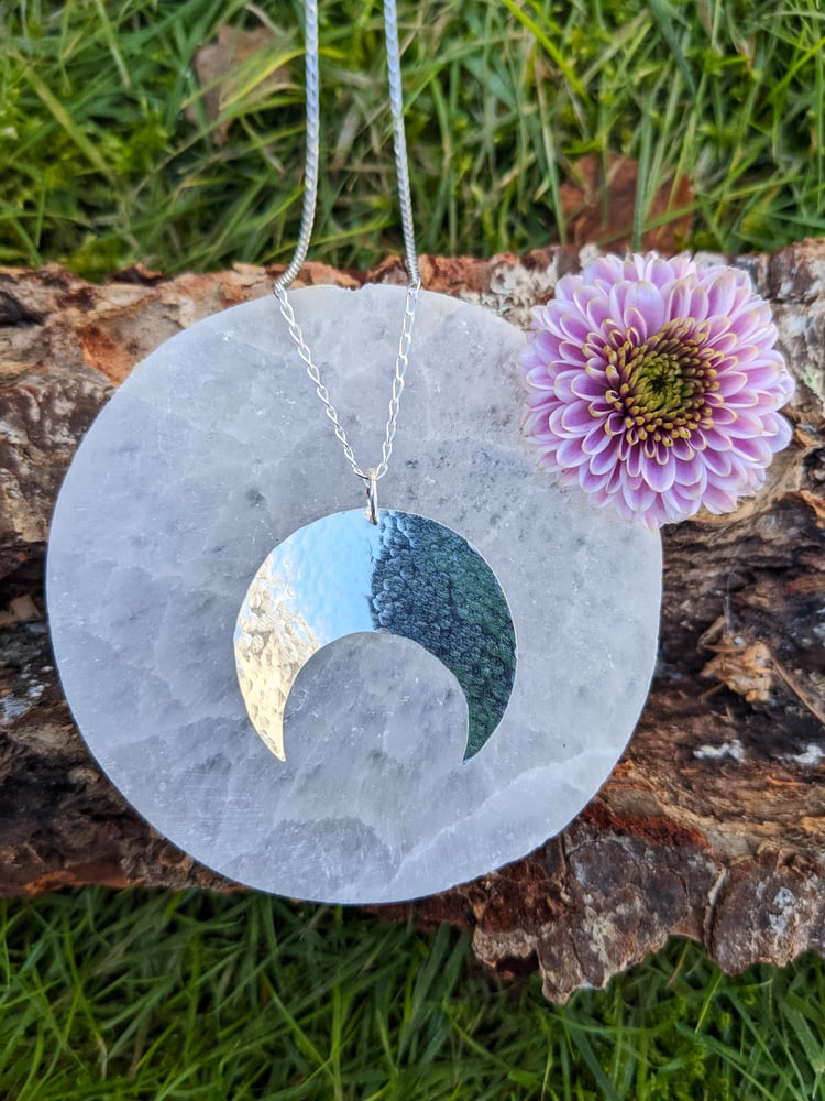 Image of Sterling Silver Moon Necklace