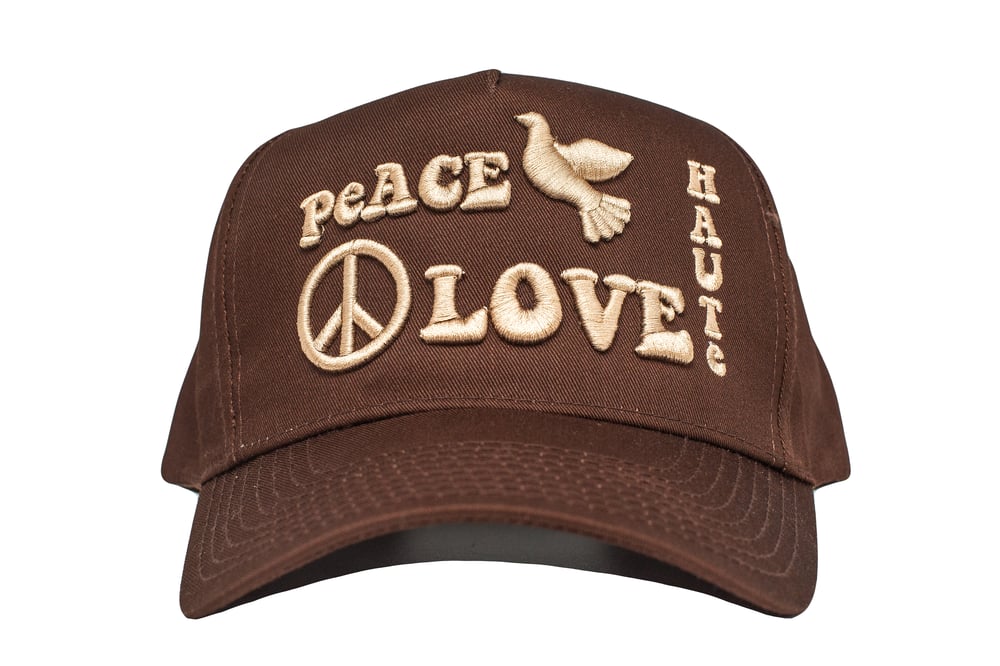 Image of Brwn Peace & Love Trucker 