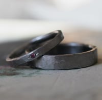 Image 2 of Tantalum rings, with little ruby