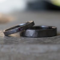 Image 1 of Tantalum rings, with little ruby