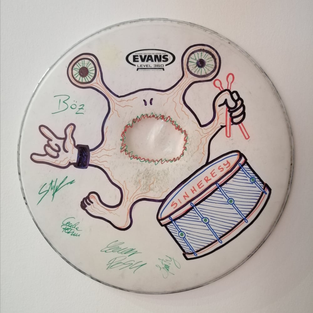 Image of HAND PAINTED DRUMHEAD / Drum Monster