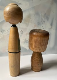Image 2 of A Pair of Vintage Japaneses Kokeshi Dolls 