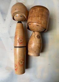 Image 3 of A Pair of Vintage Japaneses Kokeshi Dolls 