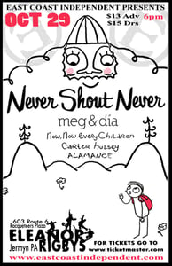 Image of NEVER SHOUT NEVER @ Eleanor Rigbys