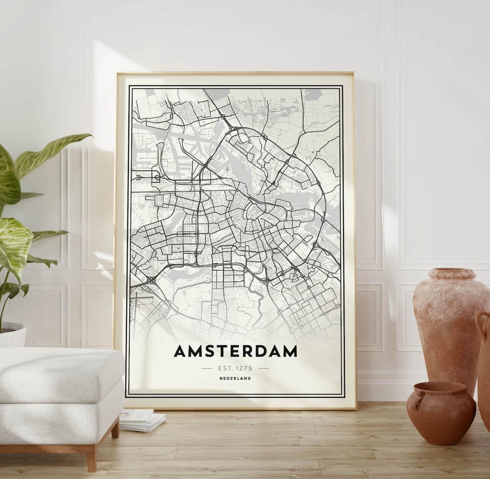 Amsterdam - Modern Minimalist City Map Poster