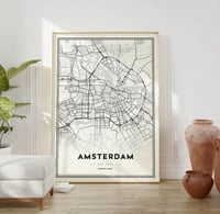Image 1 of Amsterdam - Modern Minimalist City Map Poster