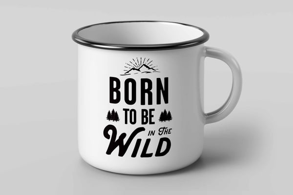 Image of Born To Be In the Wild, camping Mug - Coming Soon