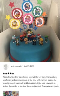 Image 3 of Personalised Paw Patrol Cake Topper